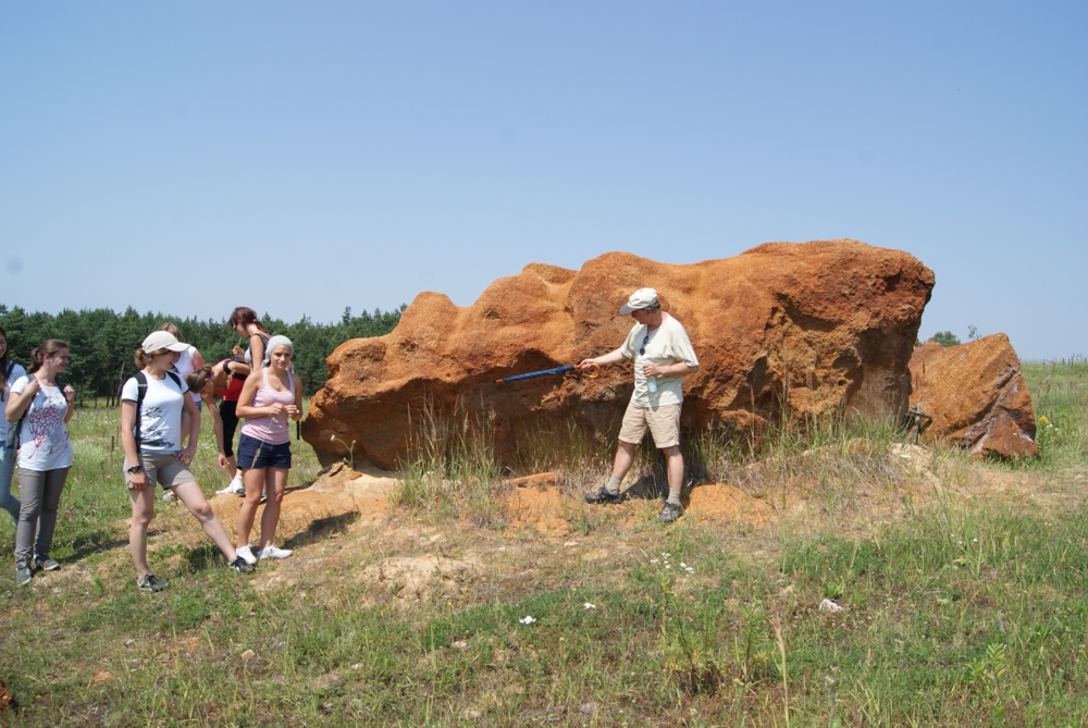 P�uczka J�zef, Olusz, Jerzy Caba�a, zaj�cia terenowe